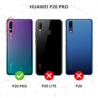 Lederen Backcover met stiksel Huawei P20 Pro