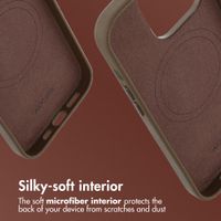 Accezz Leather Back Cover with MagSafe Apple iPhone 14 Pro - Coffee Brown