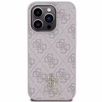 Guess 4G Metal Logo Backcover MagSafe Apple iPhone 15 Pro Max - Roze