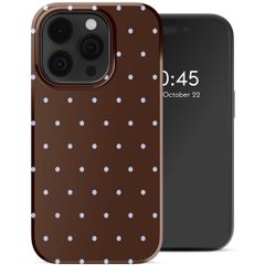 Selencia Vivid Backcover Apple iPhone 14 Pro - Happy Dots Chocolate