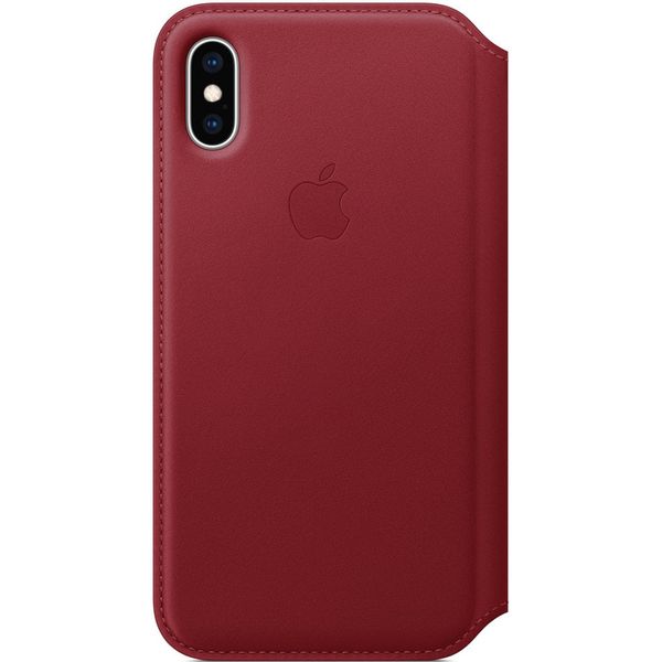 Apple Leather Folio Bookcase voor iPhone X / Xs - Red