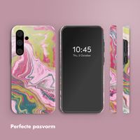 Selencia Vivid Tough Backcover Samsung Galaxy A55 - Marble Pink