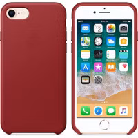 Apple Leather Backcover voor Apple iPhone SE (2022 / 2020) / 8 / 7 - Red