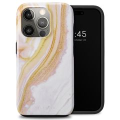 Selencia Vivid Backcover Apple iPhone 15 Pro - Chic Marble Gold