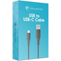 imoshion USB-C naar USB kabel - Gevlochten textiel - 3 meter - Zwart