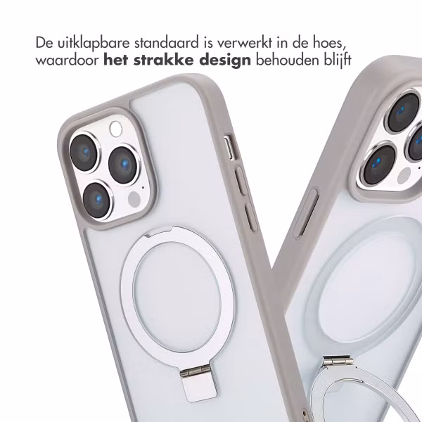 Accezz Ring Stand Backcover met MagSafe Apple iPhone 14 Pro Max - Grijs