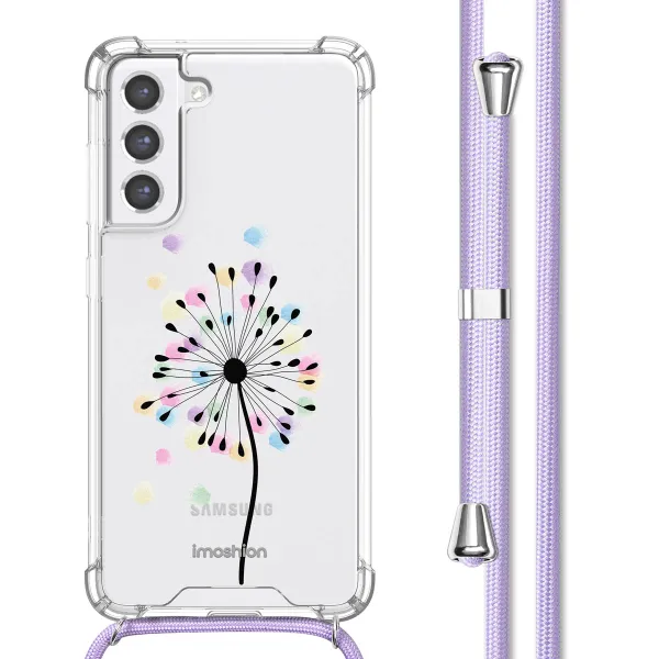 imoshion Design hoesje met koord Samsung Galaxy S21 FE - Sandstone Dandelion