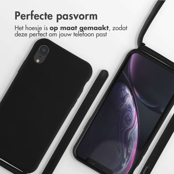 imoshion Siliconen hoesje met koord Apple iPhone Xr - Zwart