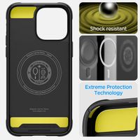 Spigen Rugged Armor Backcover MagSafe iPhone 14 Pro - Zwart