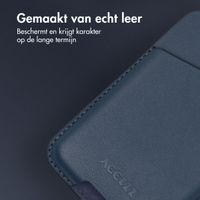 Accezz Leren Kaarthouder - Geschikt voor MagSafe en Qi2 - Nightfall Blue