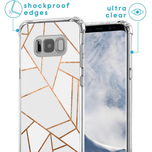 imoshion Design hoesje met koord Samsung Galaxy S8 - Grafisch Koper - Wit / Goud