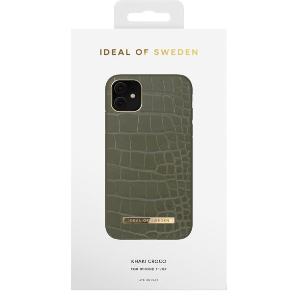 iDeal of Sweden Atelier Backcover iPhone 11 - Khaki Croco