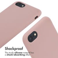 imoshion Siliconen hoesje met koord Apple iPhone SE (2022 / 2020) / 8 / 7 - Sand Pink