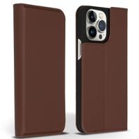 Accezz Premium Leather Slim Bookcase Apple iPhone 14 Pro Max - Bruin