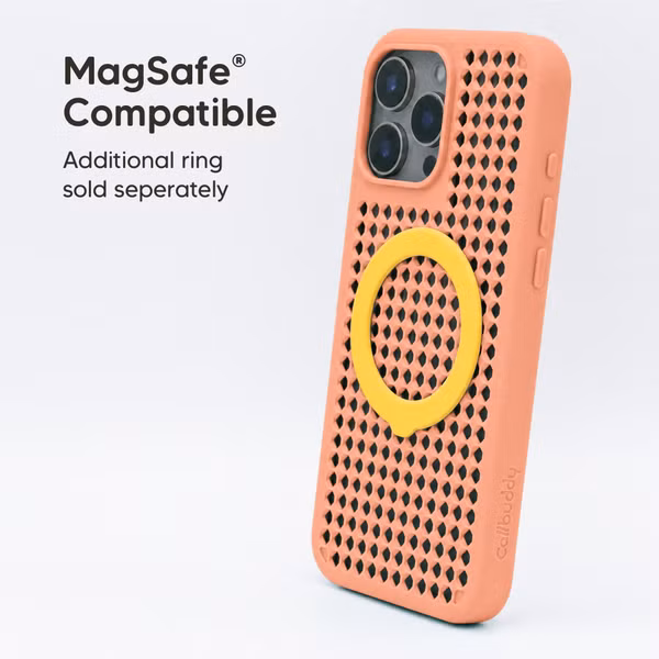 Callbuddy Hoesje met Strap Apple iPhone 16 Pro Max - Coral Pop
