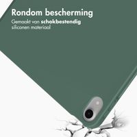 Accezz Smart Silicone Bookcase Apple iPad Air 11 inch (2025) M3 / (2024) M2 / Air 5 (2022) / Air 4 (2020) - Donkergroen