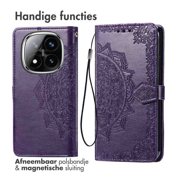 imoshion Mandala Bookcase Xiaomi Redmi Note 14 Pro (4G) - Paars