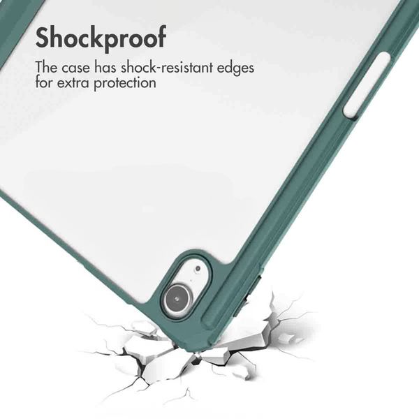 imoshion Trifold Hard Case Book Cover Apple iPad Air 11 inch (2026) M4 / (2025) M3 / (2024) M2 / Air 5 (2022) / Air 4 (2020) - Green