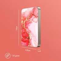 Selencia Vivid MagSafe Powerbank 5.000 mAh - Draadloze Powerbank - MagSafe en Qi2 - Desert Gold / Rosy Marble