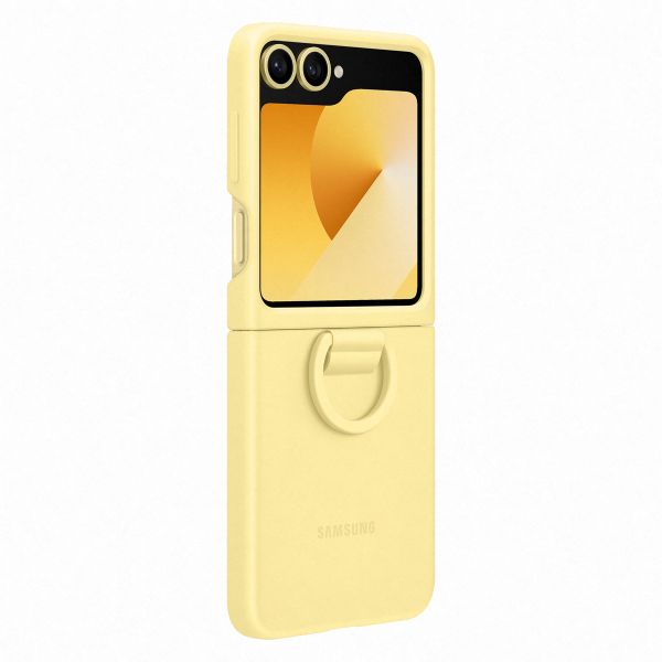 Samsung Originele Silicone Cover Ring Samsung Galaxy Z Flip 6 / Flip 7 FE - Yellow