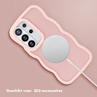 Selencia Wavy Backcover met MagSafe Samsung Galaxy S26 Ultra - Soft Pink