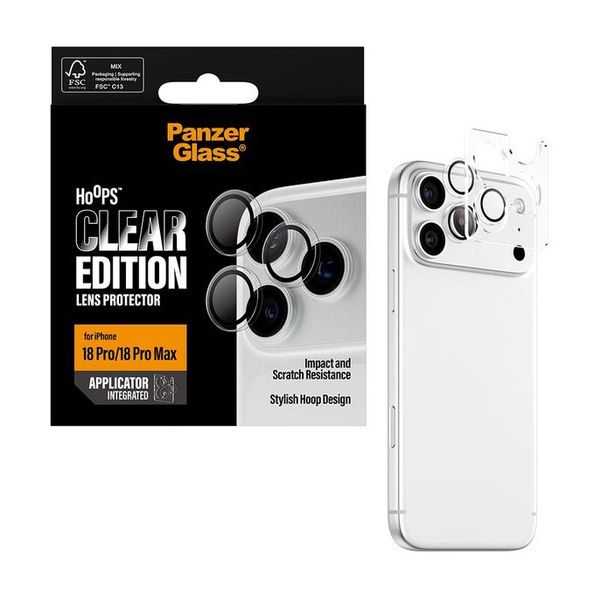 PanzerGlass Hoops Optic Rings Camera Protector Apple iPhone 18 Pro (Max) - Clear