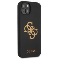 Guess 4G Logo Silicone Backcover iPhone 13 Mini - Zwart