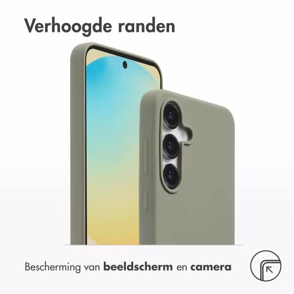 Accezz Liquid Silicone Backcover met MagSafe Samsung Galaxy S25 FE - Cooper Green