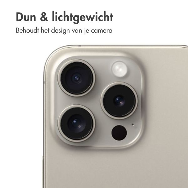 imoshion 2 Pack Camera lens protector Apple iPhone 15 Pro / 15 Pro Max - Natural Titanium