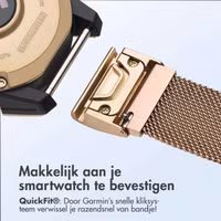 imoshion QuickFit® Milanees bandje Garmin Watch | 22 mm aansluiting - Rosé Goud