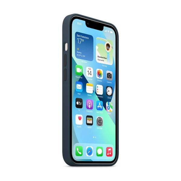 Apple Silicone Backcover MagSafe Apple iPhone 13 - Blue