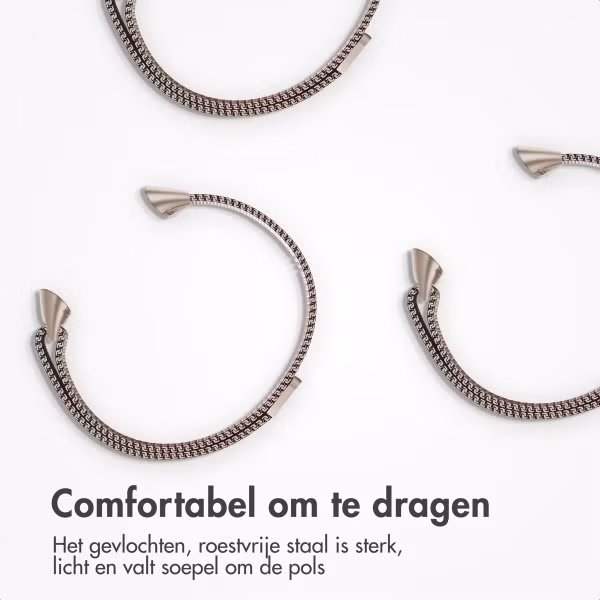 imoshion Milanees magnetisch bandje Fitbit Charge 5 - Maat M - Champagne