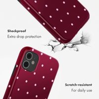 Selencia Vivid Back Cover Apple iPhone 11 - Happy Dots Burgundy