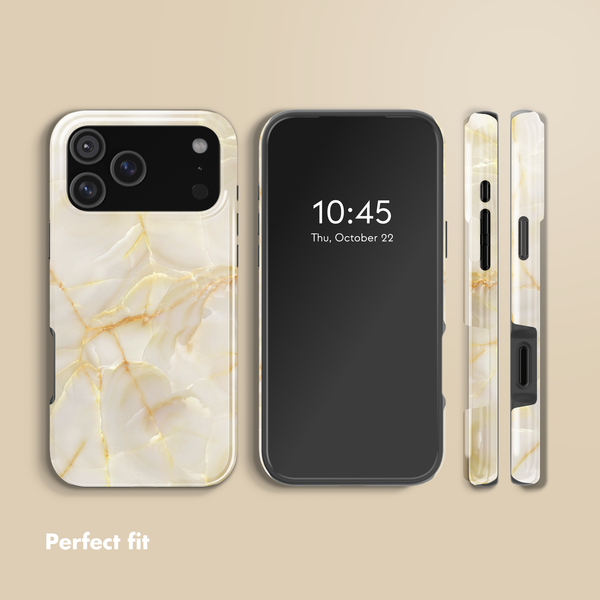 Selencia Vivid Back Cover with MagSafe Apple iPhone 17 Pro Max - Golden Beige Marble