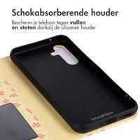 imoshion Design Bookcase Samsung Galaxy A55 - Sunny Yellow Petite Flowers