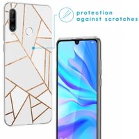 imoshion Design hoesje Huawei P30 Lite - Grafisch Koper / Wit