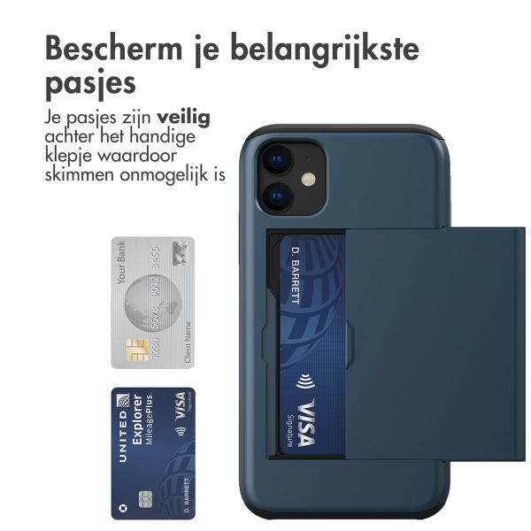 imoshion Backcover met pasjeshouder Apple iPhone 11 - Donkerblauw
