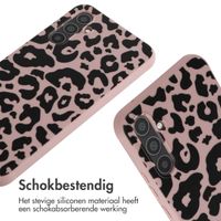 imoshion Siliconen design hoesje met koord Samsung Galaxy A34 (5G) - Animal Pink