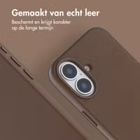 Accezz MagSafe Leather Backcover Apple iPhone 16 - Coffee Brown