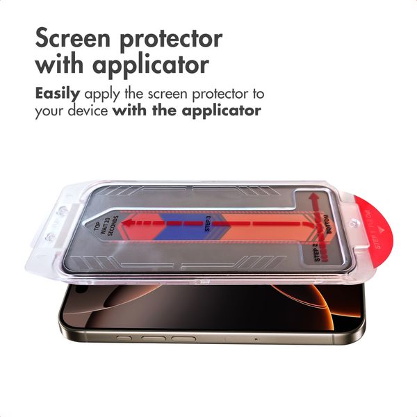 Accezz Privacy Tempered Glass Screen Protector + Applicator Apple iPhone 16 Pro Max