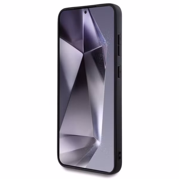 Guess 4G Metal Logo Glitter Backcover Samsung Galaxy S25 Plus - Zwart