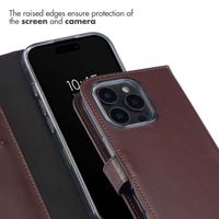 Selencia Genuine Leather Book Case Apple iPhone 16 Pro Max - Brown