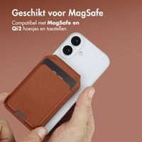 Accezz Leren Wallet met standaard - Geschikt voor MagSafe en Qi2 - Sienna Brown