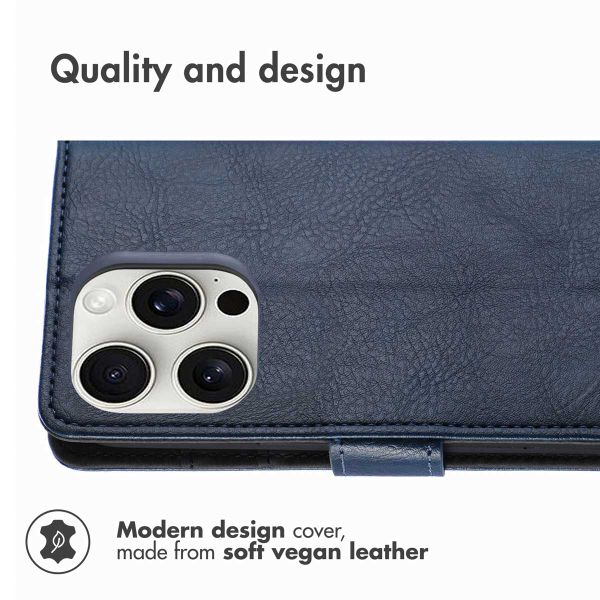 imoshion Luxury Bookcase Apple iPhone 16 Pro Max - Dark Blue