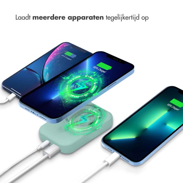 imoshion MagSafe Powerbank 10.000 mAh - Draadloze powerbank - Quick Charge en Power Delivery - Sage Green