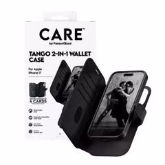 CARE by PanzerGlass Tango 2 in 1 Wallet Case MagSafe Apple iPhone 17 - Zwart