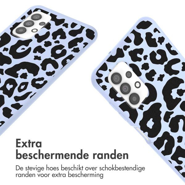 imoshion Siliconen design hoesje met koord Samsung Galaxy A32 (4G) - Animal Lila