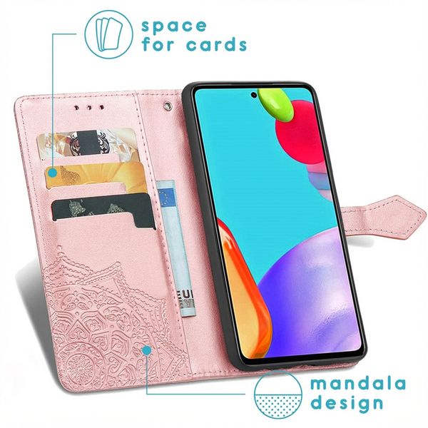 imoshion Mandala Bookcase Samsung Galaxy A52(s) (5G/4G) - Rosé Goud