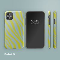 Selencia Vivid Back Cover Apple iPhone 11 - Zebra Winter Sky Titanium Yellow