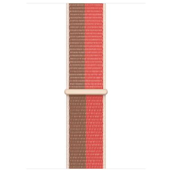 Apple Sport Loop band Apple Watch Series 1 t/m 11 / SE / Ultra (44/45/46/49 mm) - Pink Pomelo/Tan